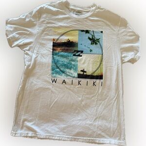Billabong White Short Sleeve Tee Beach Vibes